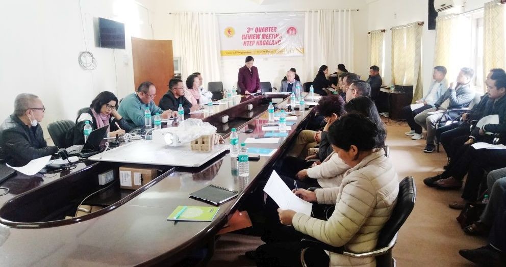 State Programme Officer addressing National TB Elimination Programme 3rd quarter review meeting at the IDSP conference hall, DH&FW, Kohima on November 16.